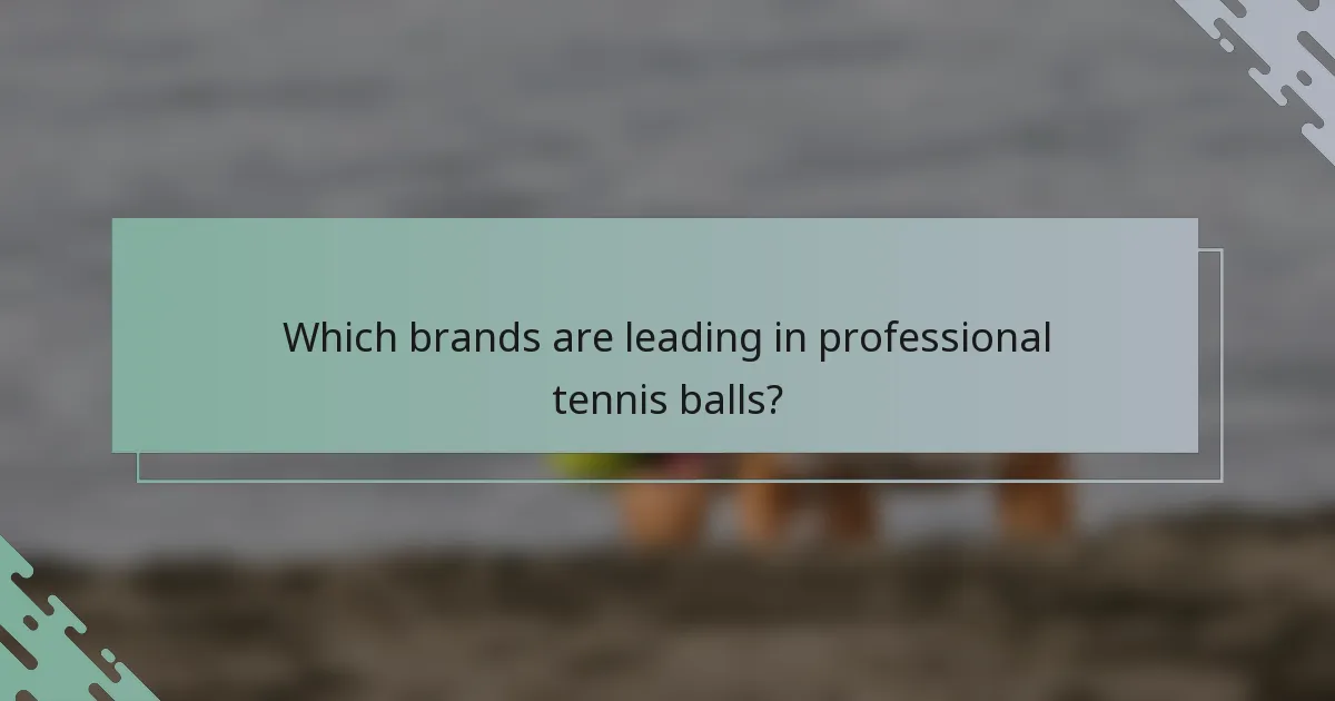 Which brands are leading in professional tennis balls?